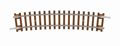 HORNBY TT8017 - TT - Gebogenes Gleis, R4, 396 mm, 15°